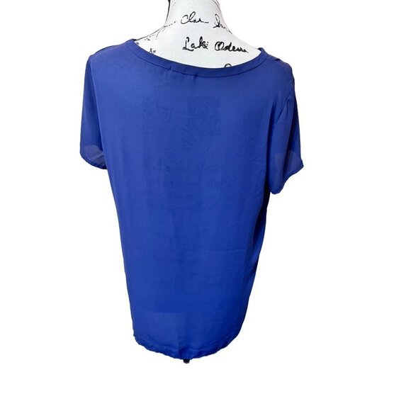 Soprano Blue Short sleeve top size medium 599 - Picture 3 of 4